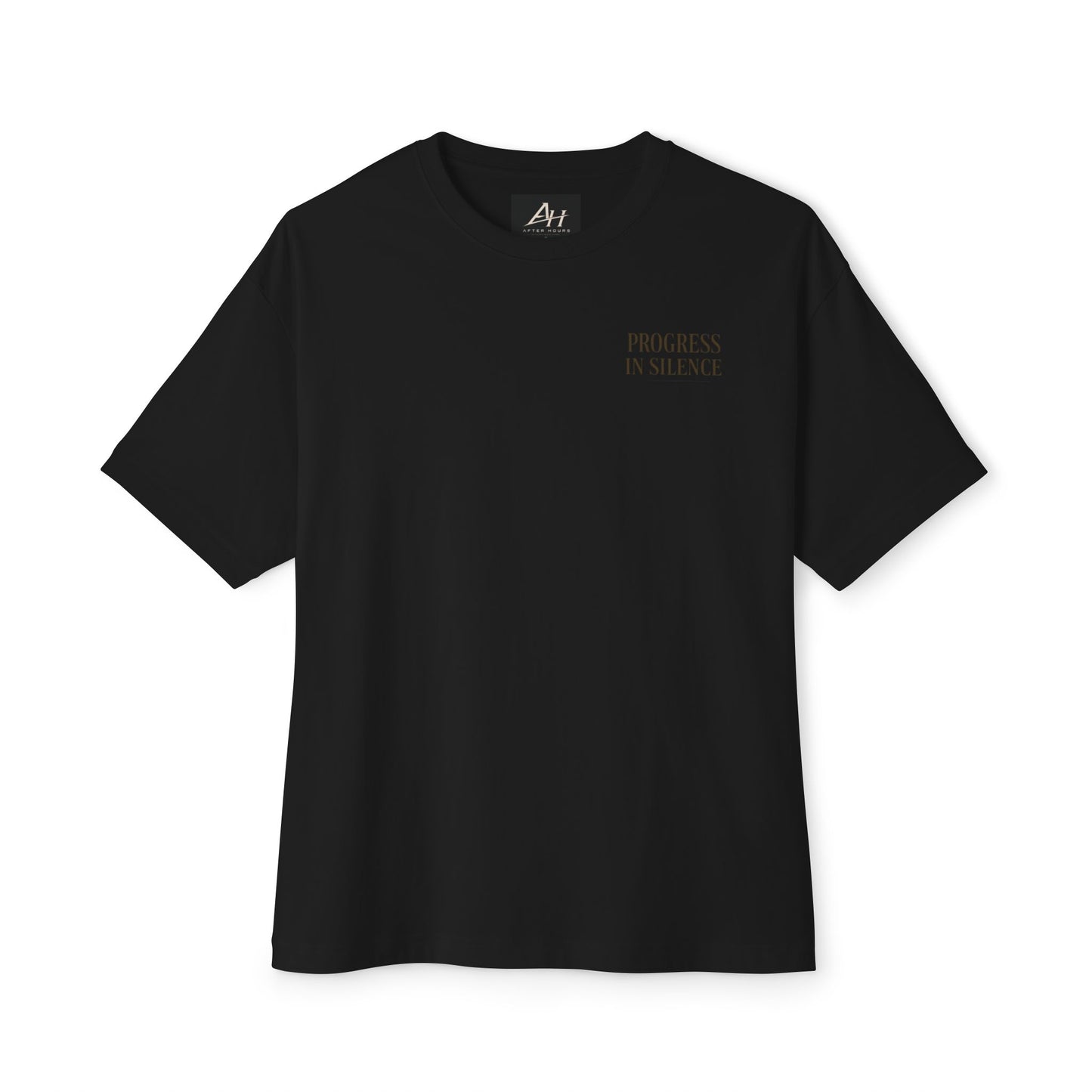 Progress in Silence Mountain Tee — Oversized Boxy Graphic T-Shirt